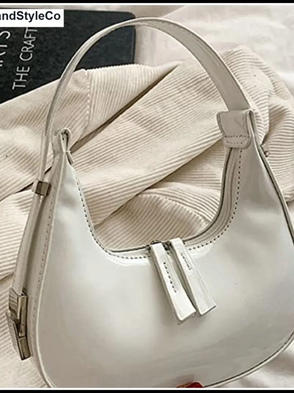 Women's Crescent Shoulder Bag Y2K Retro Hobo Handbag Top Handle Underarm Clutch
